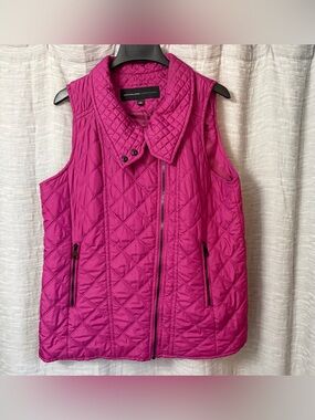 Andrew Marc lightweight pink quilted vest- large